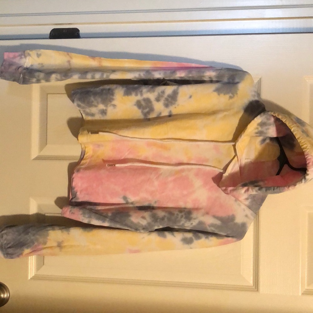 Tie Dye Crop Top Hoodie